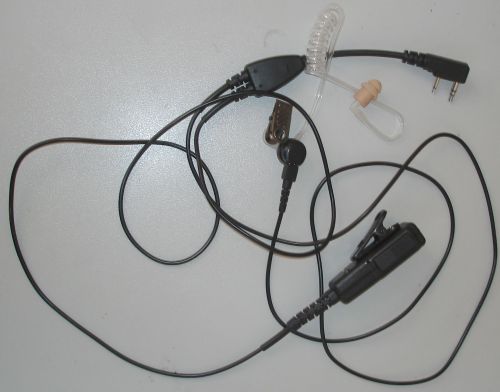 Two-wire semi-covert earpiece/microphone